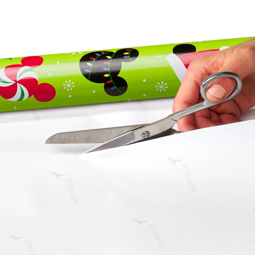 Mickey Mouse and Christmas Decorations Disney Holiday Wrapping Paper Rolls, 2 Rolls