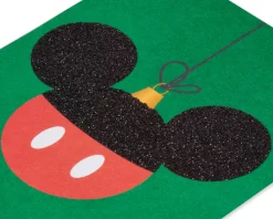 Mickey Mouse Disney Holiday Ornament Christmas Boxed Cards, 20-Count