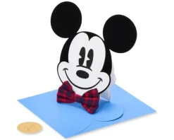 Mickey With Bowtie Birthday Greeting Card
