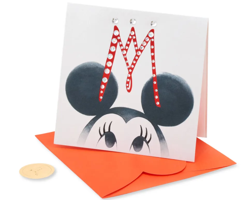 Minnie With Crown Blank Friendship Greeting Card
