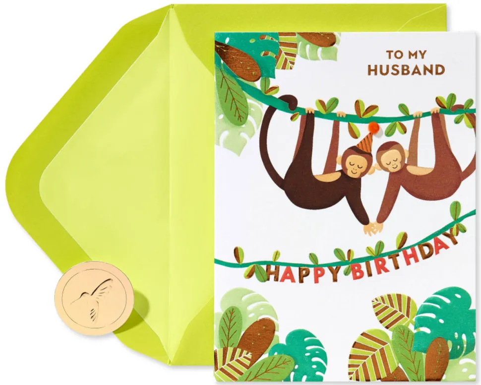 Monkey Around Birthday Greeting Card