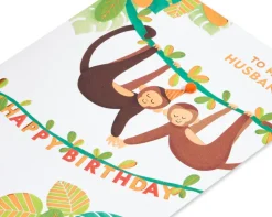 Monkey Around Birthday Greeting Card