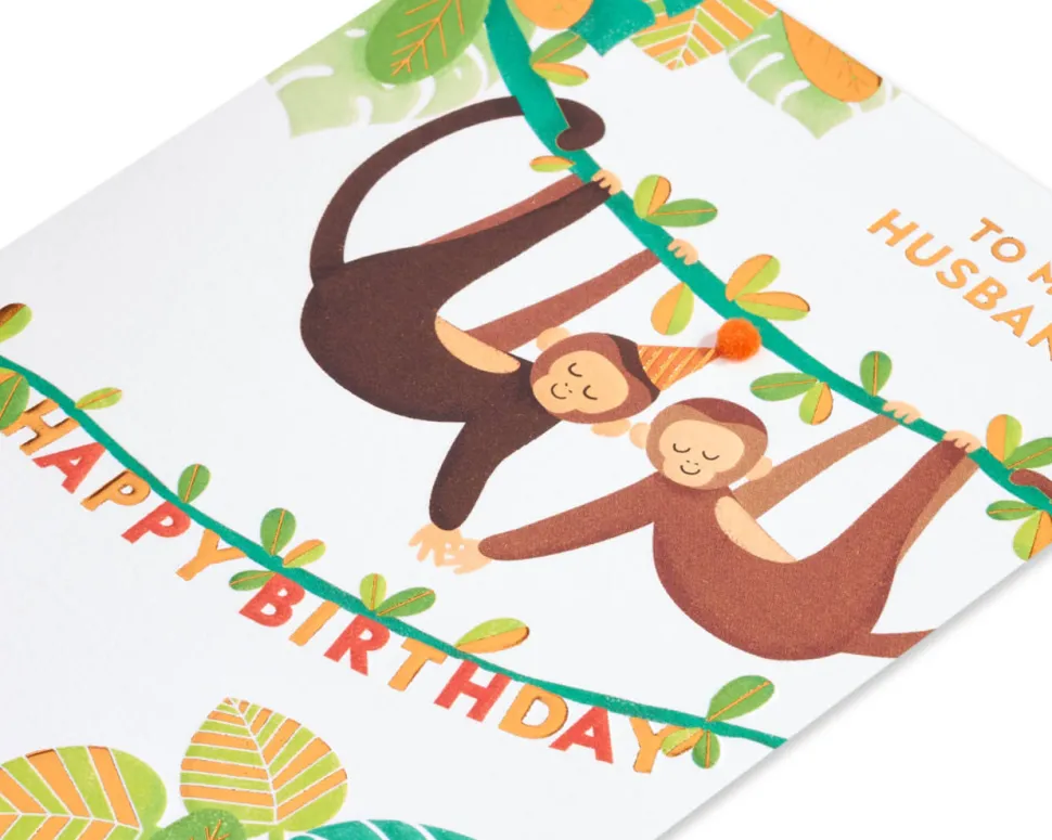Monkey Around Birthday Greeting Card