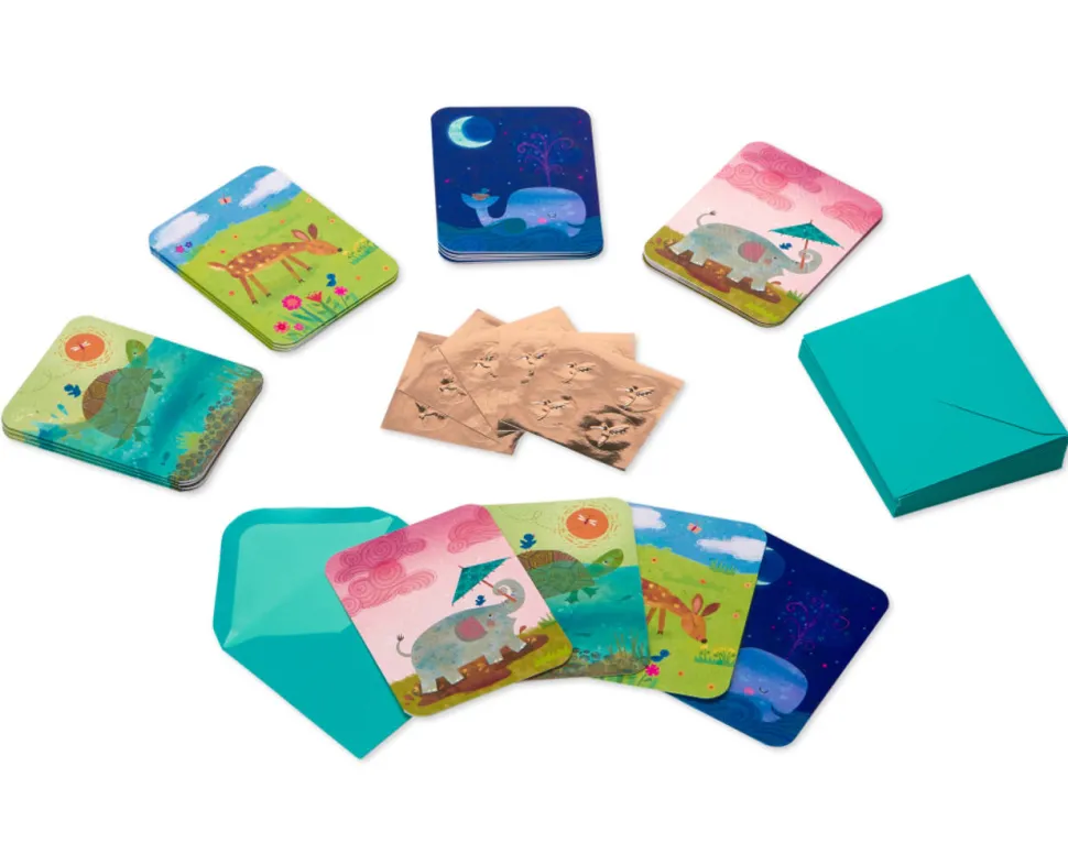 Moon Sun Rain Boxed Blank Note Cards with Envelopes, 20-Count