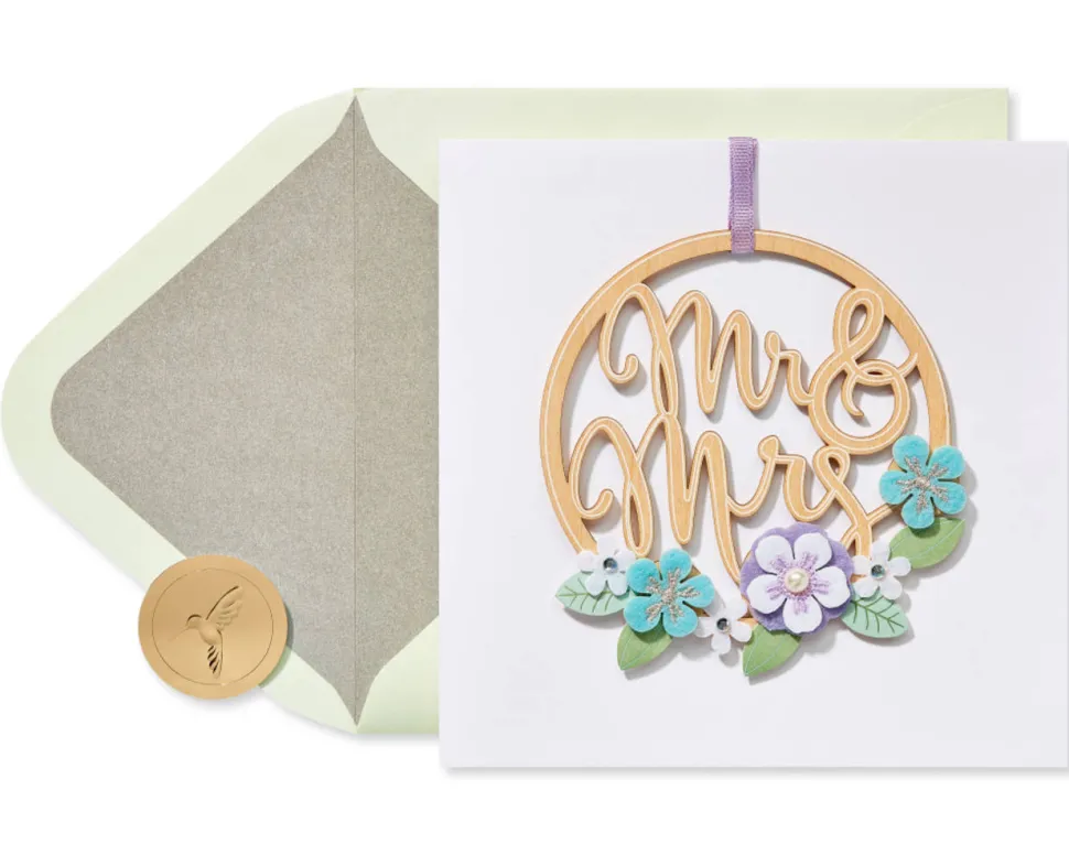 Mr. and Mrs. Wedding Greeting Card