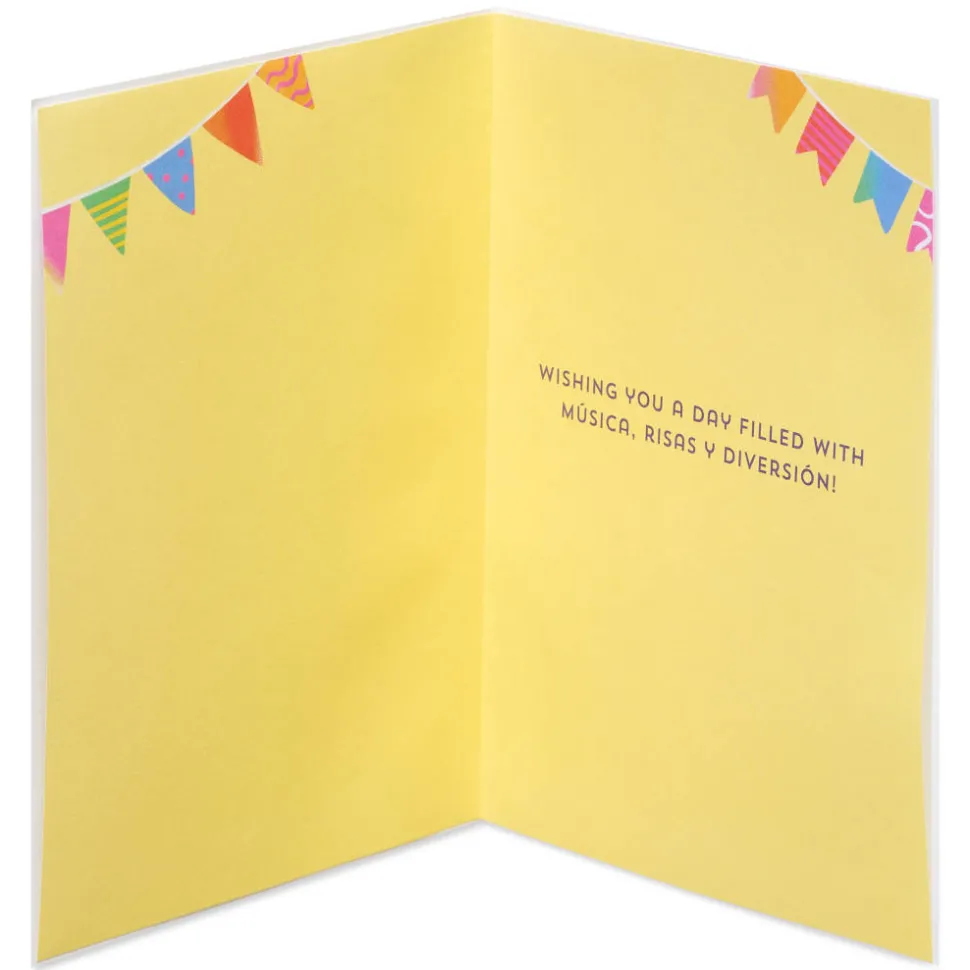 Música Risas Y Diversión Spanish Birthday Greeting Card