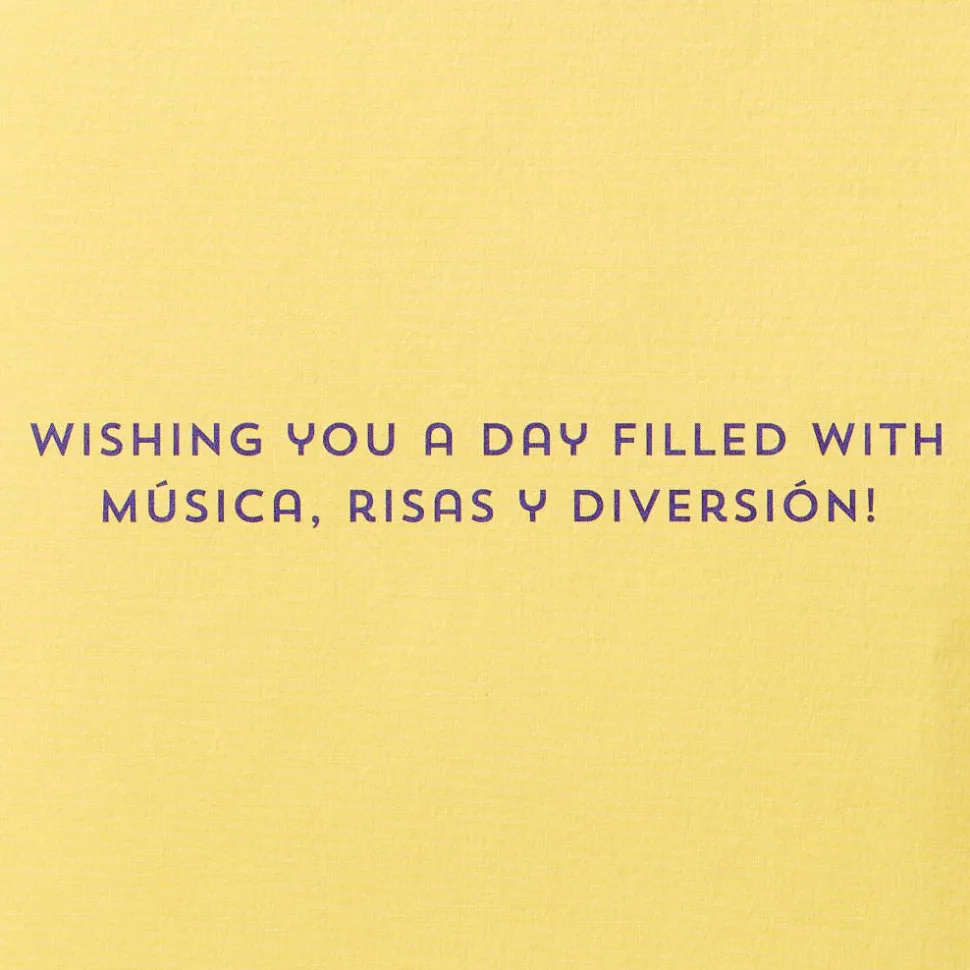 Música Risas Y Diversión Spanish Birthday Greeting Card