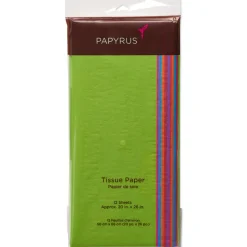 Multi Color Assorted Tissue Paper, 12-Sheets