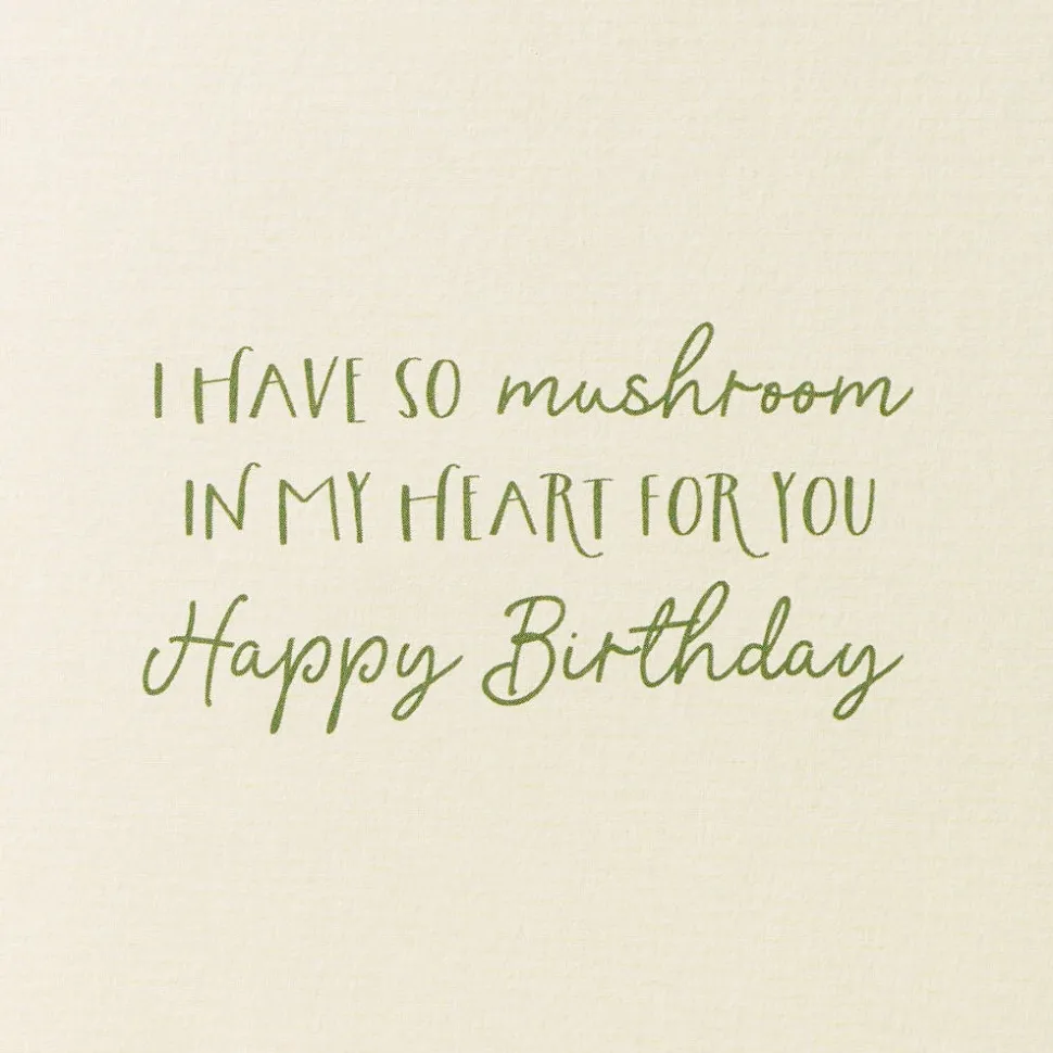 Mushroom In My Heart Birthday Greeting Card for Mom