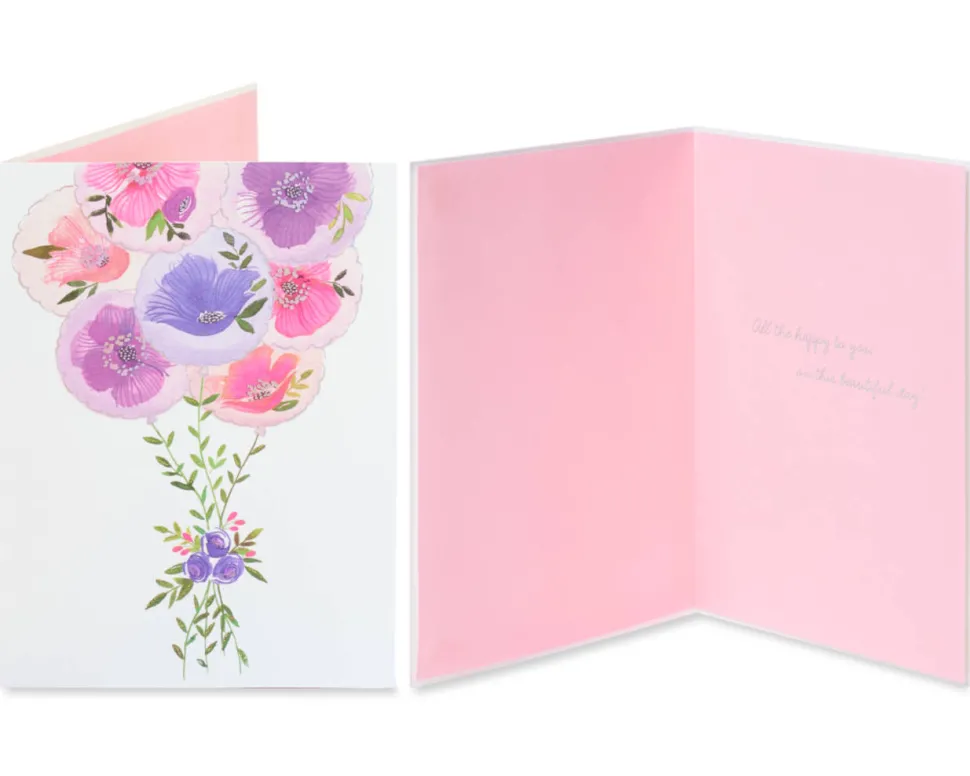 Ombre Cake and Balloons Birthday Cards, 2-Count