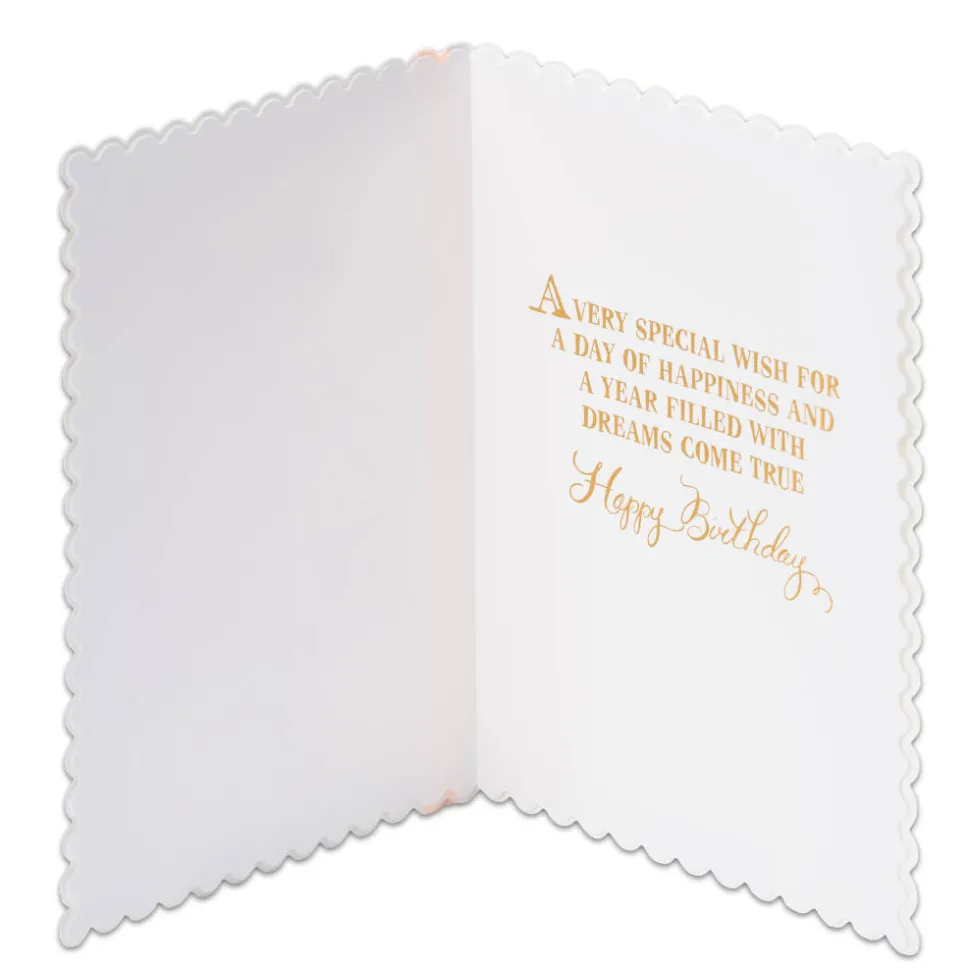Ombre Floral Cake Birthday Greeting Card