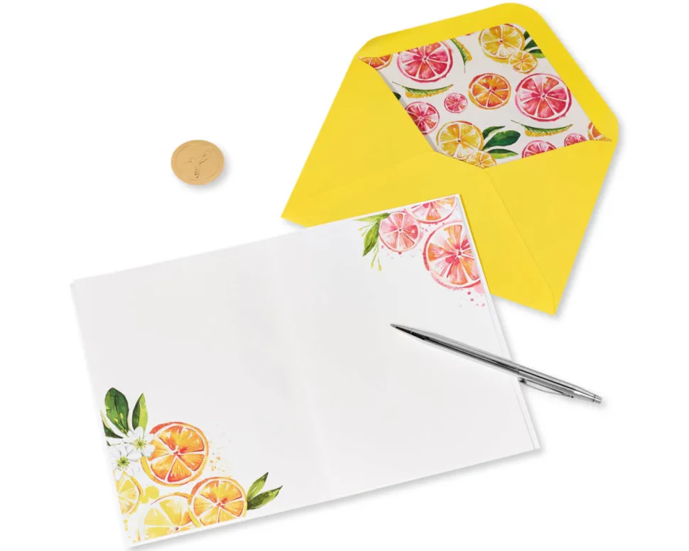 Ombre Fruit Blank Greeting Card