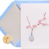 Orchid in Vase Birthday Greeting Card