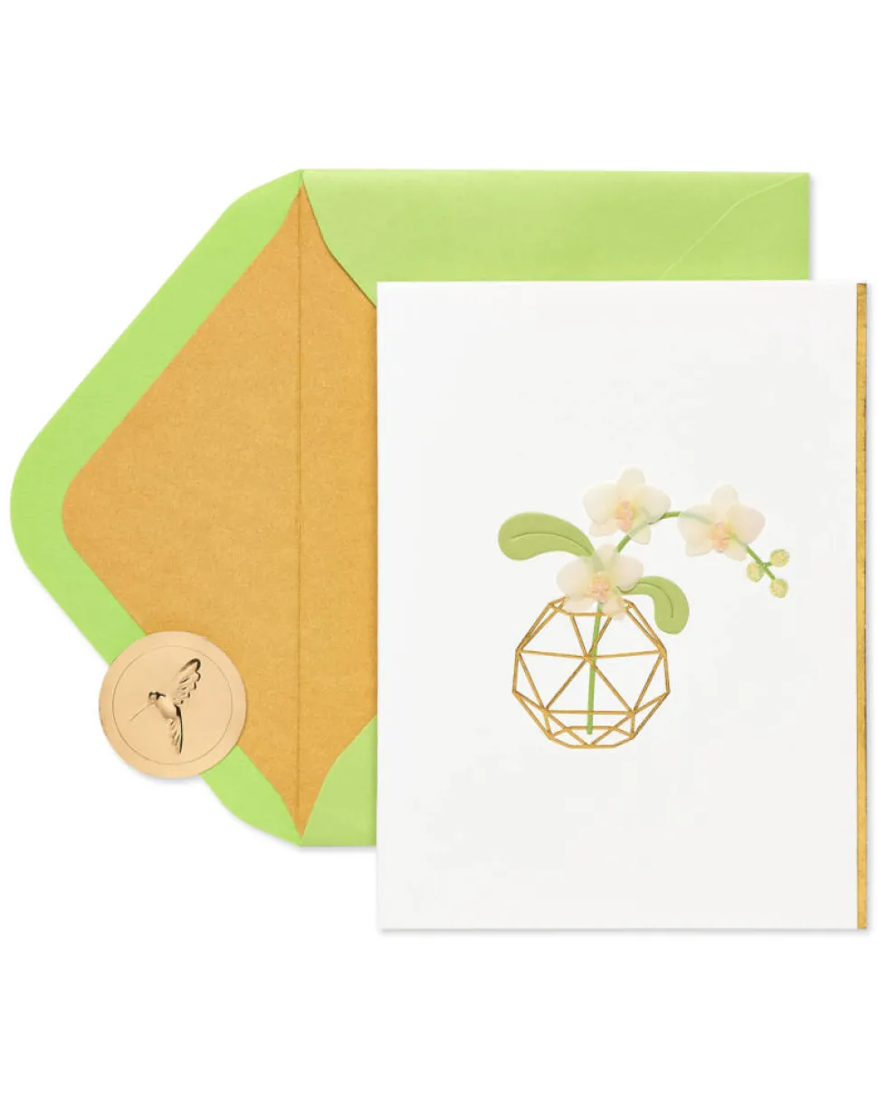 Orchid Thank You Greeting Card