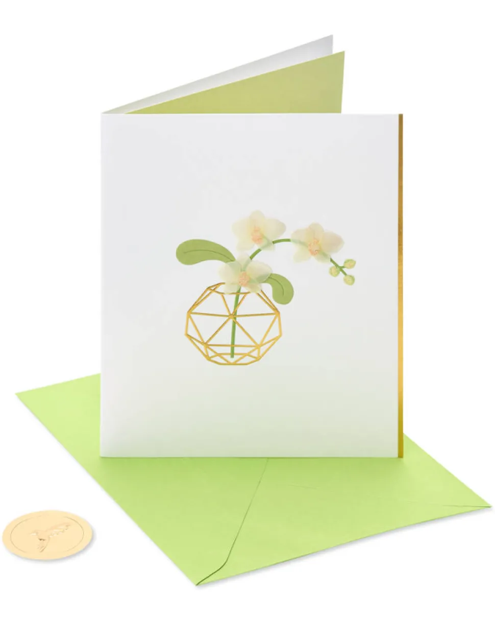 Orchid Thank You Greeting Card