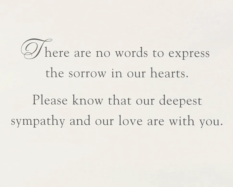 Our Deepest Sympathy and Our Love Sympathy Greeting Card