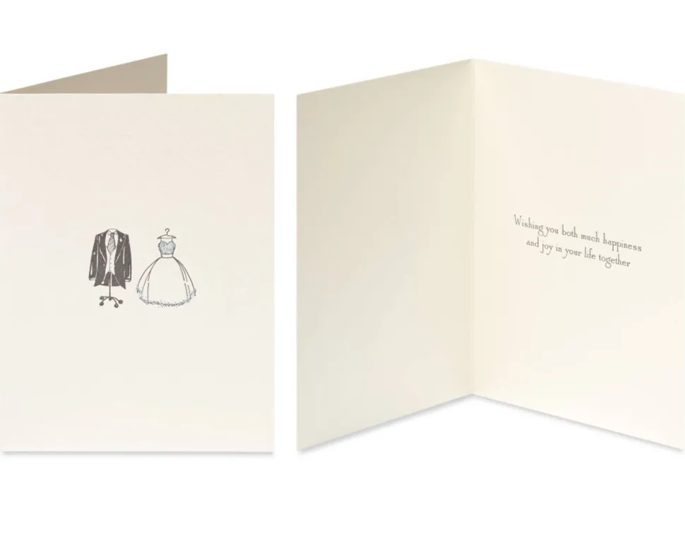 Outfits and Champagne Wedding Greeting Card Bundle, 2-Count