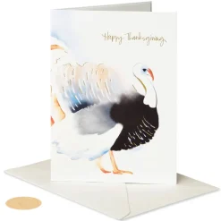 Painted Turkey Happy Thanksgiving Greeting Card