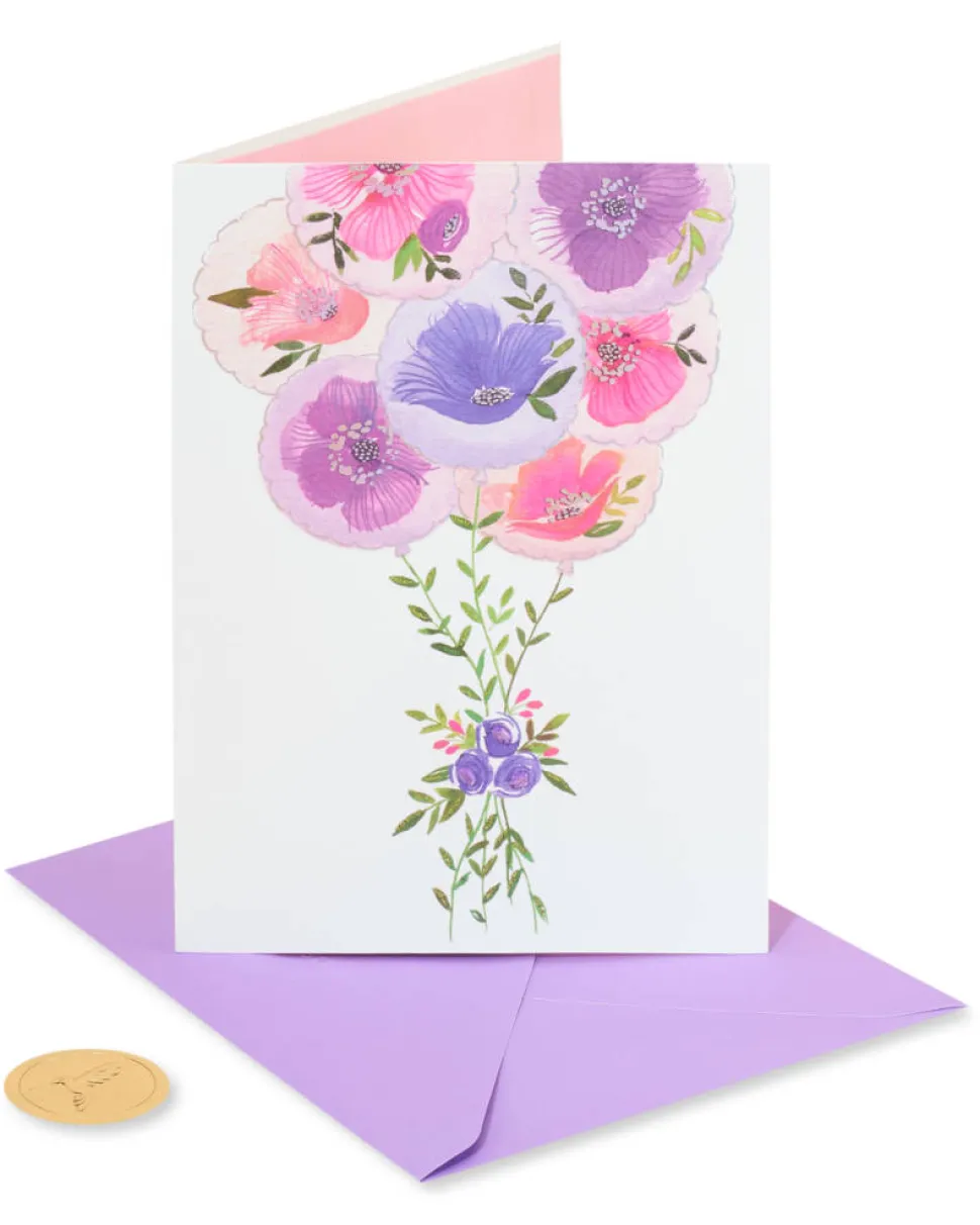 Painterly Balloons Birthday Greeting Card