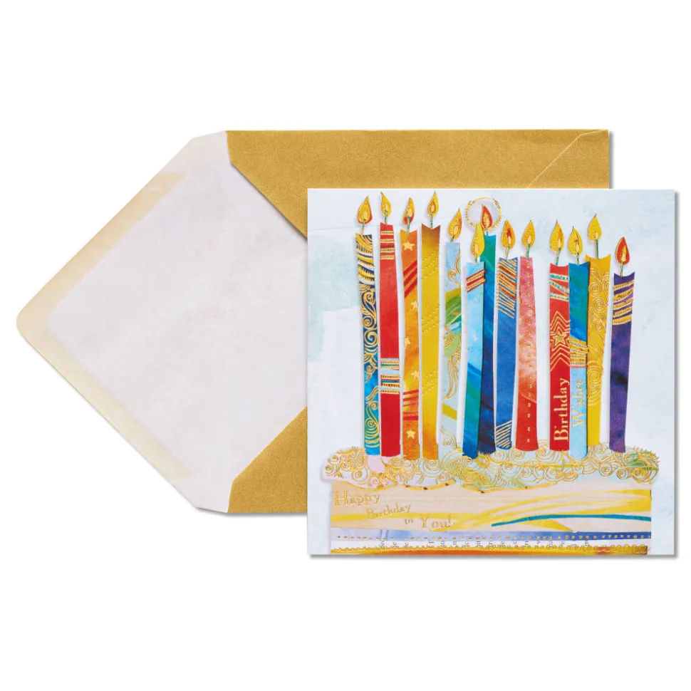 Paper Candles Birthday Greeting Card