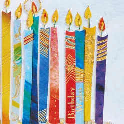 Paper Candles Birthday Greeting Card