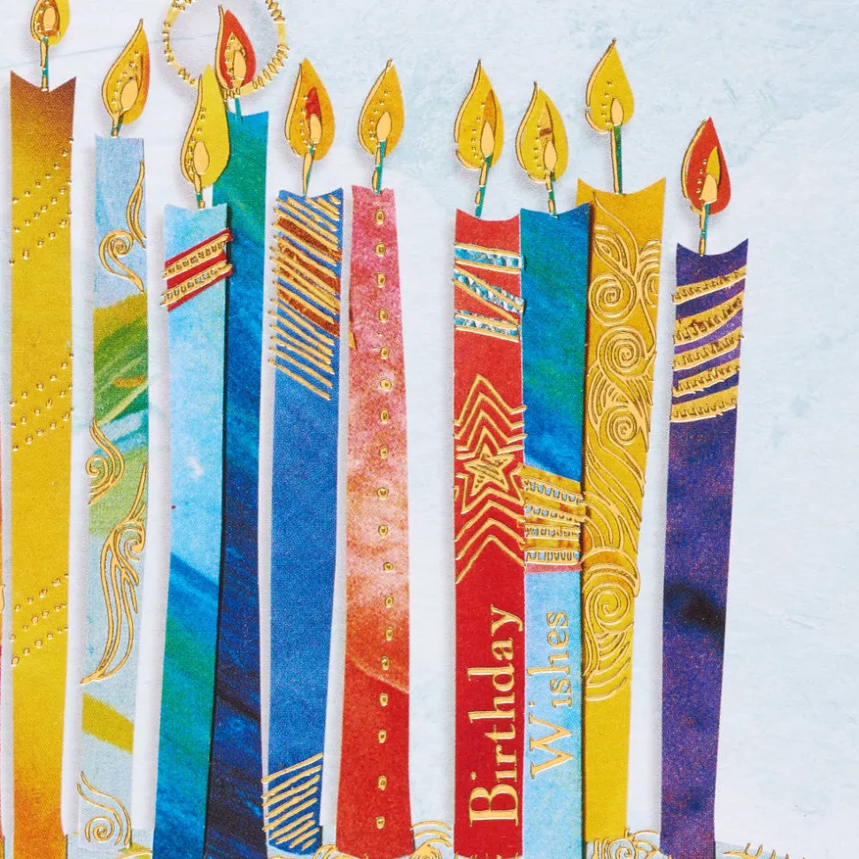 Paper Candles Birthday Greeting Card