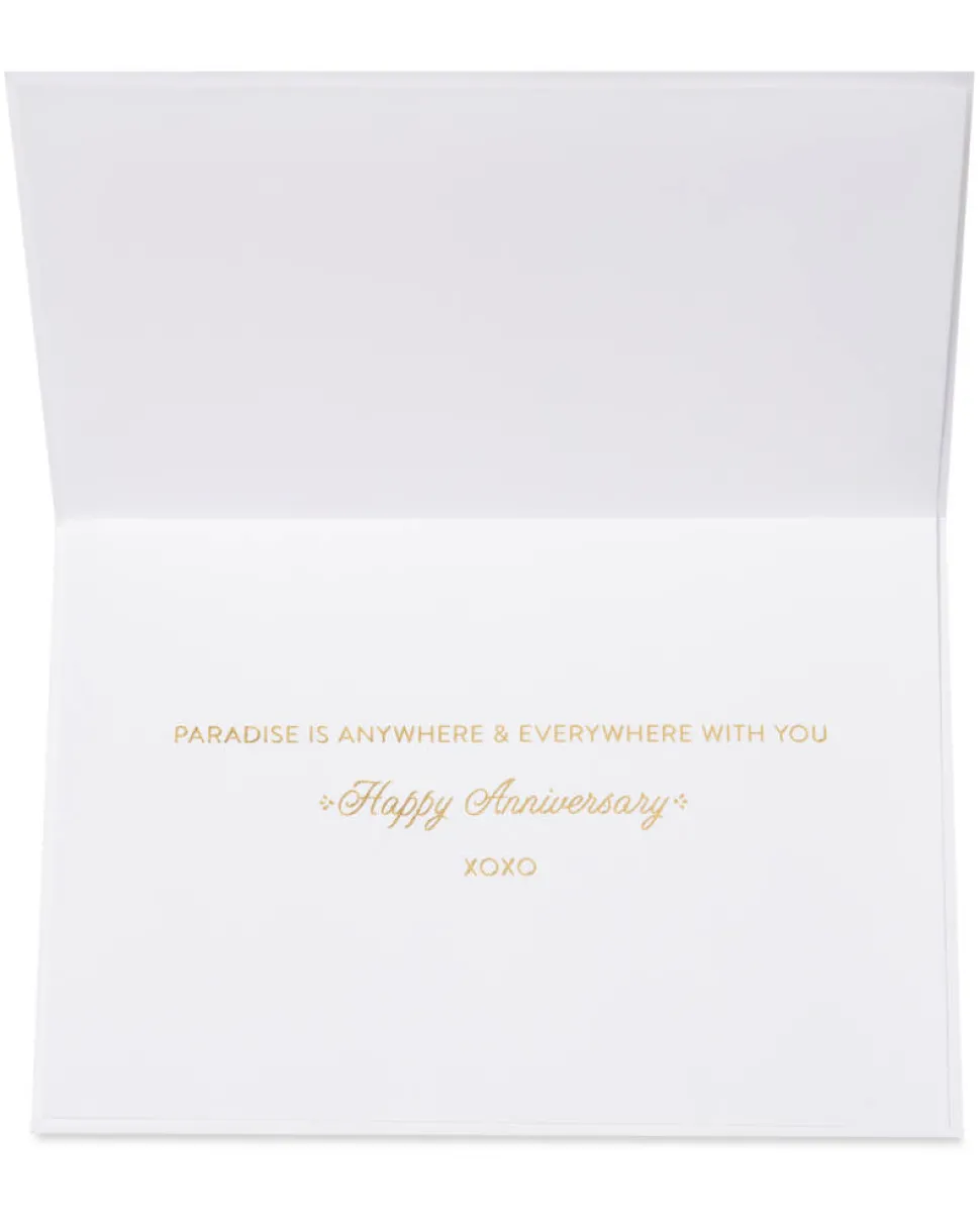 Paradise is With You Anniversary Greeting Card for Husband