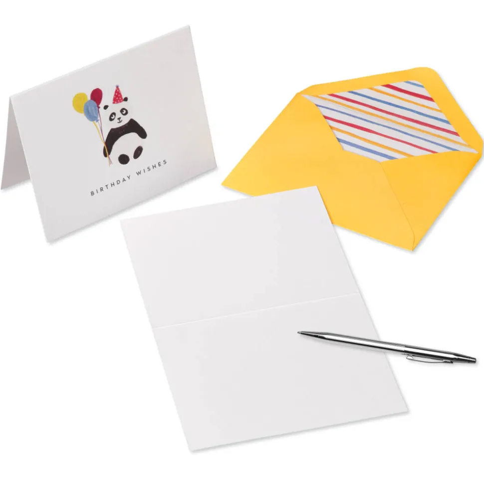 Party Animal Blank Birthday Cards, 20-Count