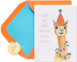 Party Hat Llama Birthday Greeting Card