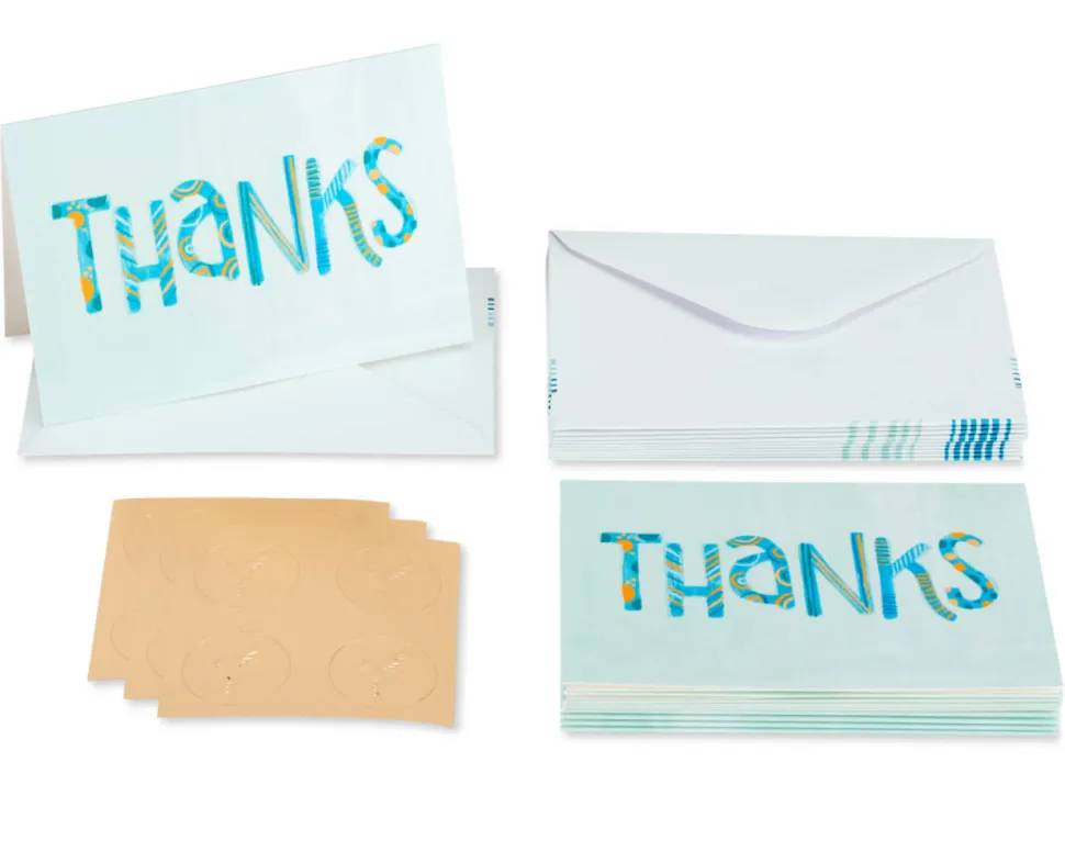 Patterned Letters Blank Cards with Envelopes, 14-Count