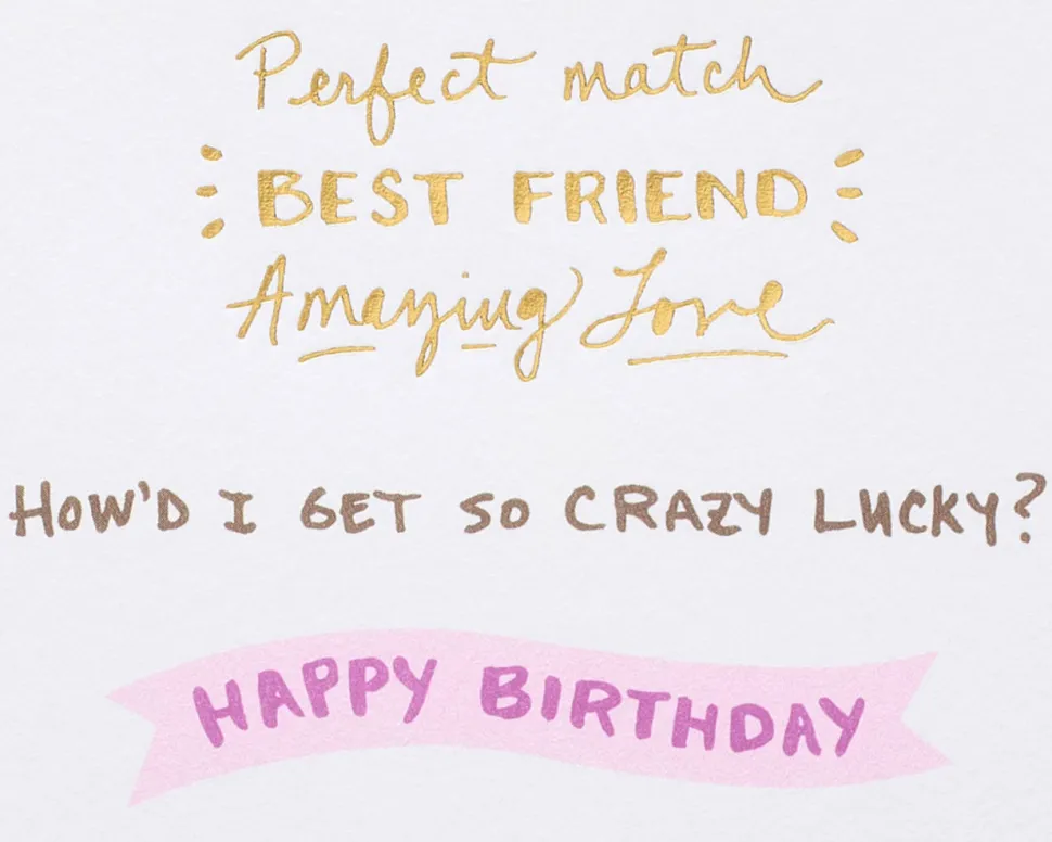 Perfect Match Birthday Greeting Card for Wife