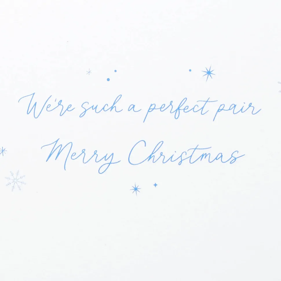 Perfect Pair Romantic Christmas Greeting Card