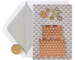 Perforated Leather Cake Birthday Greeting Card