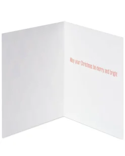 Pine Trees with Santa Holiday Christmas Boxed Cards – Glitter, 20-Count
