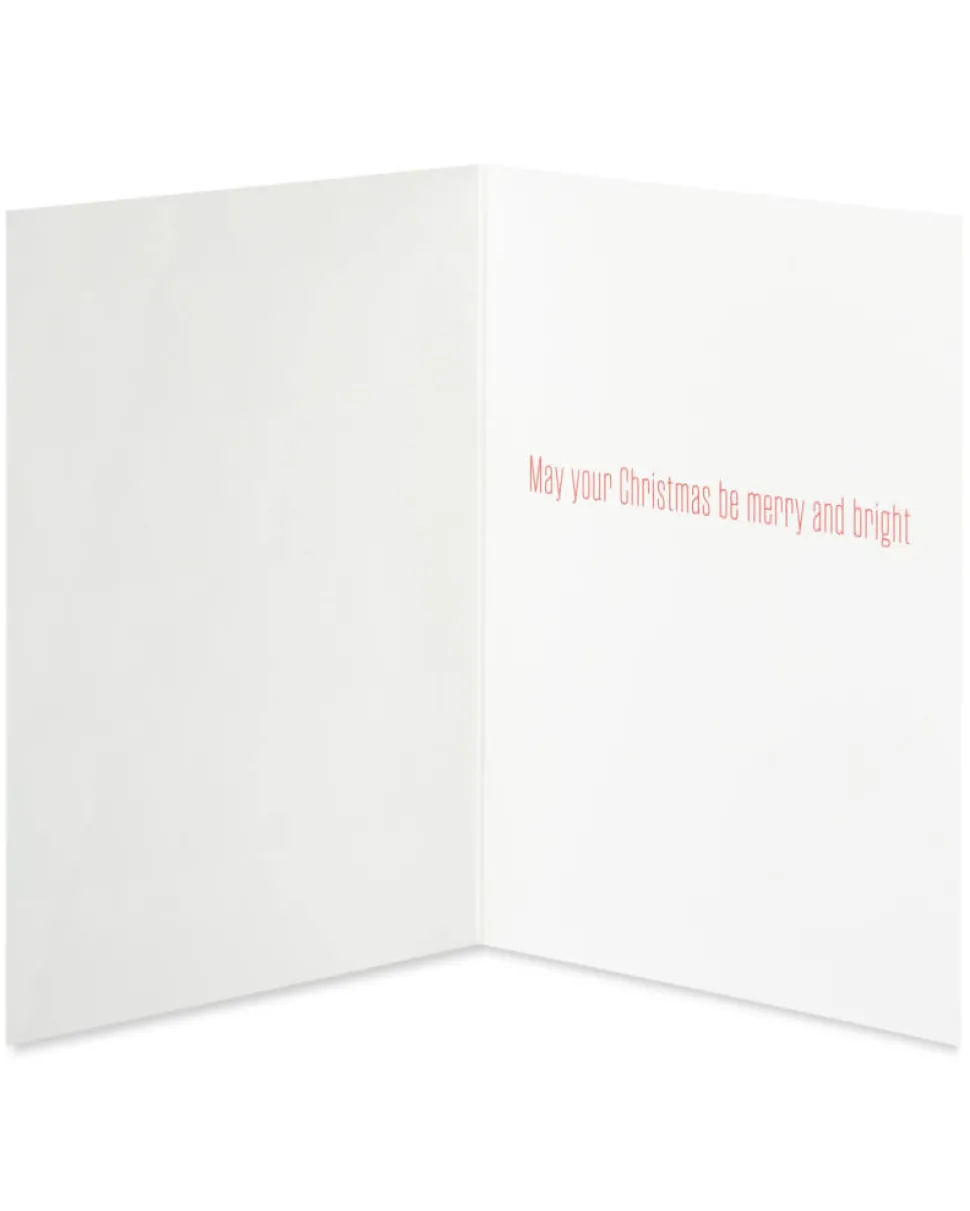 Pine Trees with Santa Holiday Christmas Boxed Cards – Glitter-Free, 20-Count