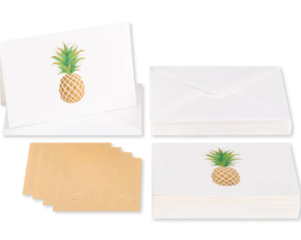 Pineapple Blank Cards with Envelopes, 16-Count