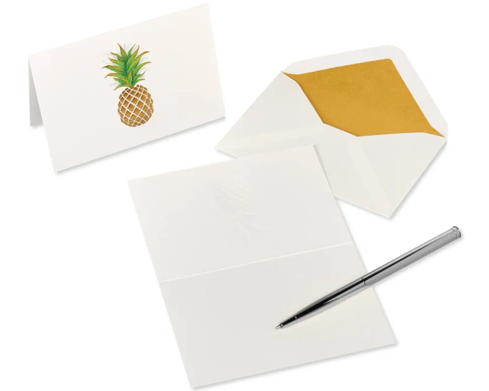 Pineapple Blank Cards with Envelopes, 16-Count