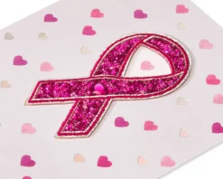 Pink Breast Cancer Awareness Ribbon Blank Thinking of You Greeting Card – BCRF Partnership