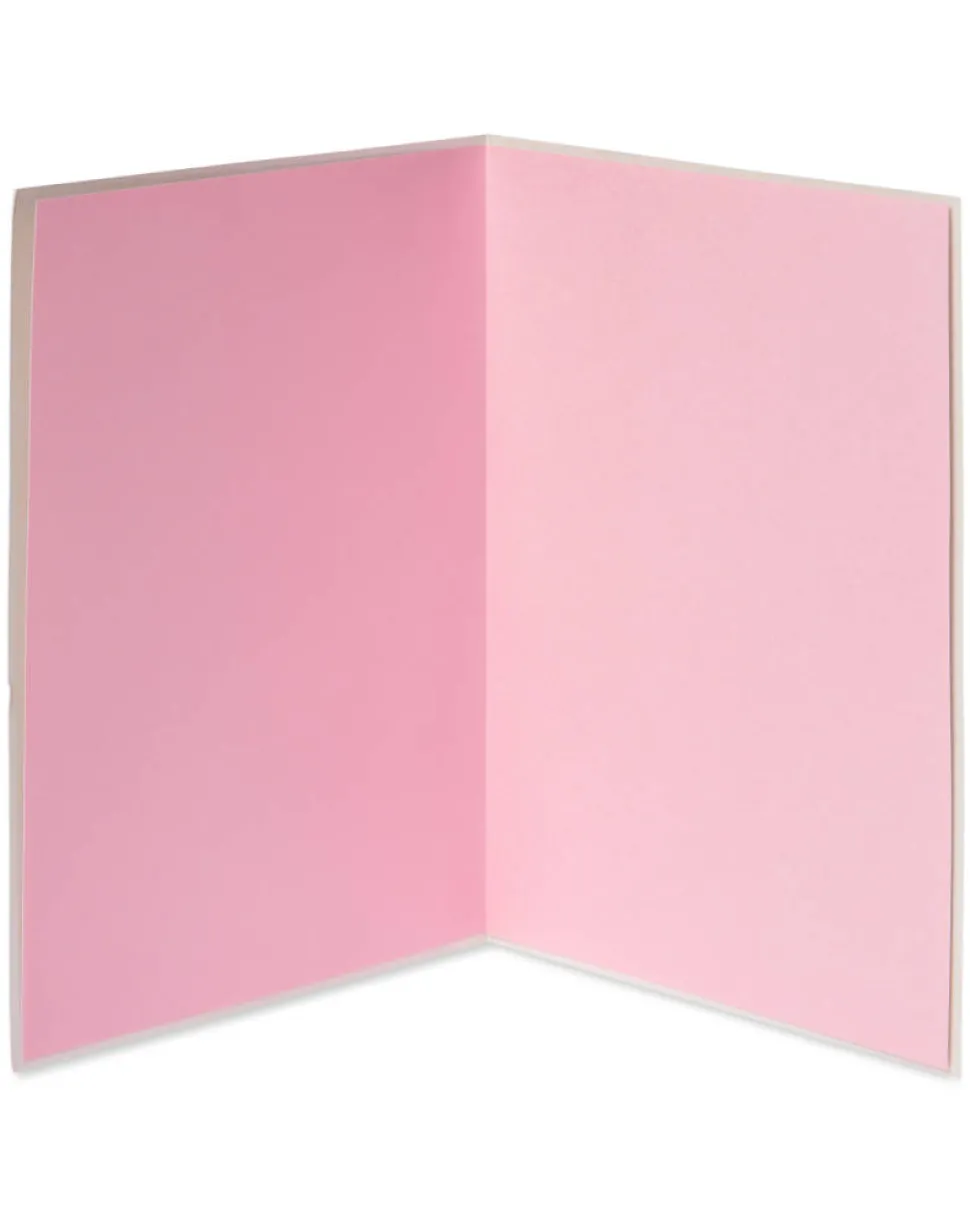 Pink Glitter Butterflies Blank Greeting Card