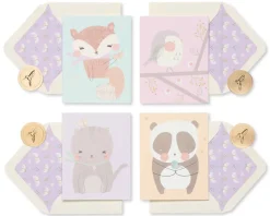 Playful Critters Boxed Blank Note Cards, 20-Count