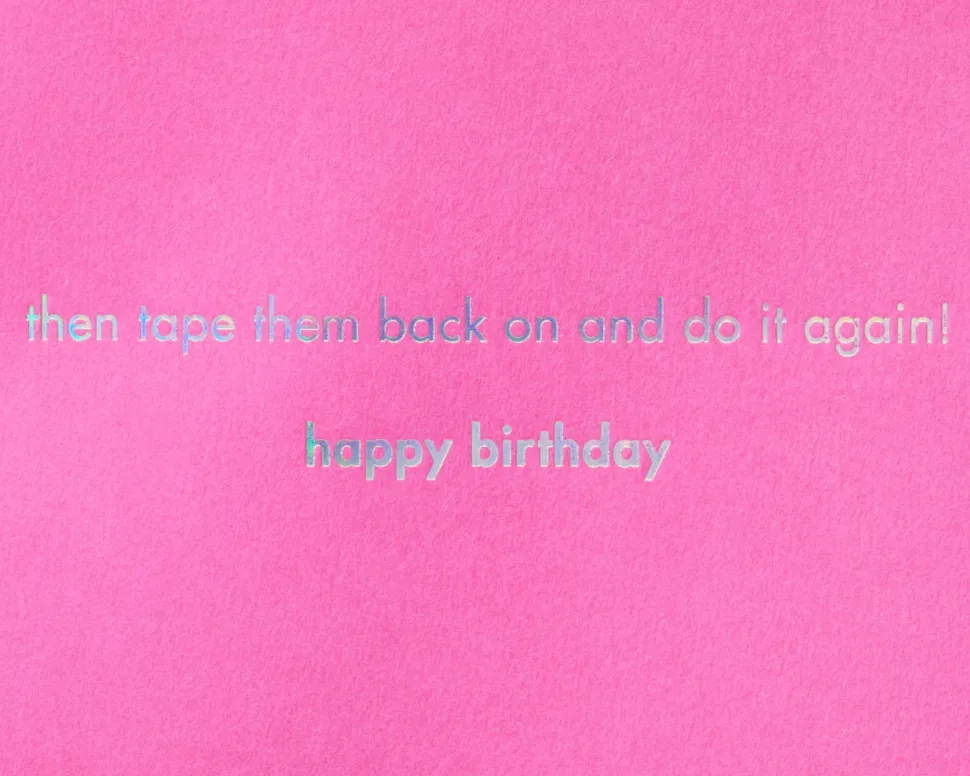 Pom Pom Panda Funny Birthday Greeting Card
