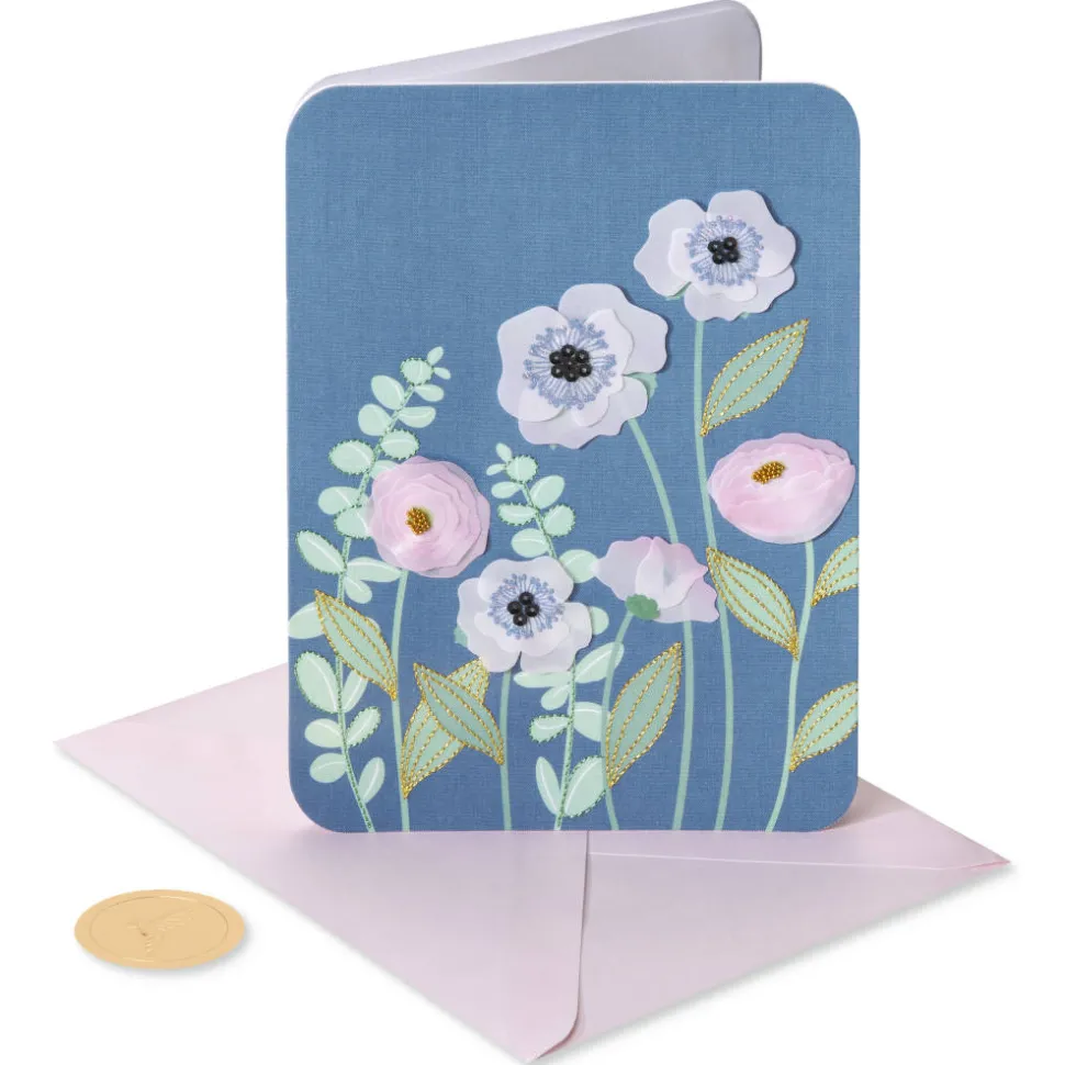 Poppy Flowers Blank Greeting Card