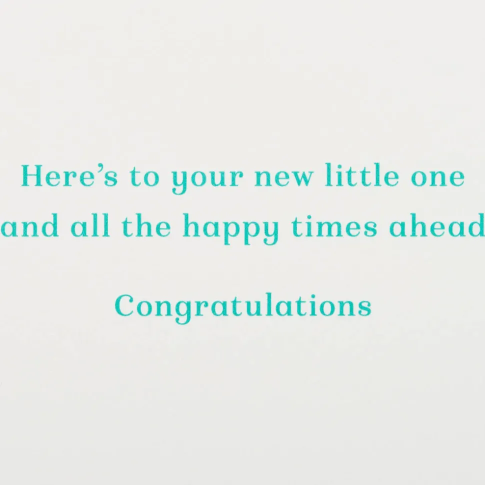 Pull-Toy Animals New Baby Greeting Card