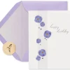 Purple Floral Birthday Greeting Card