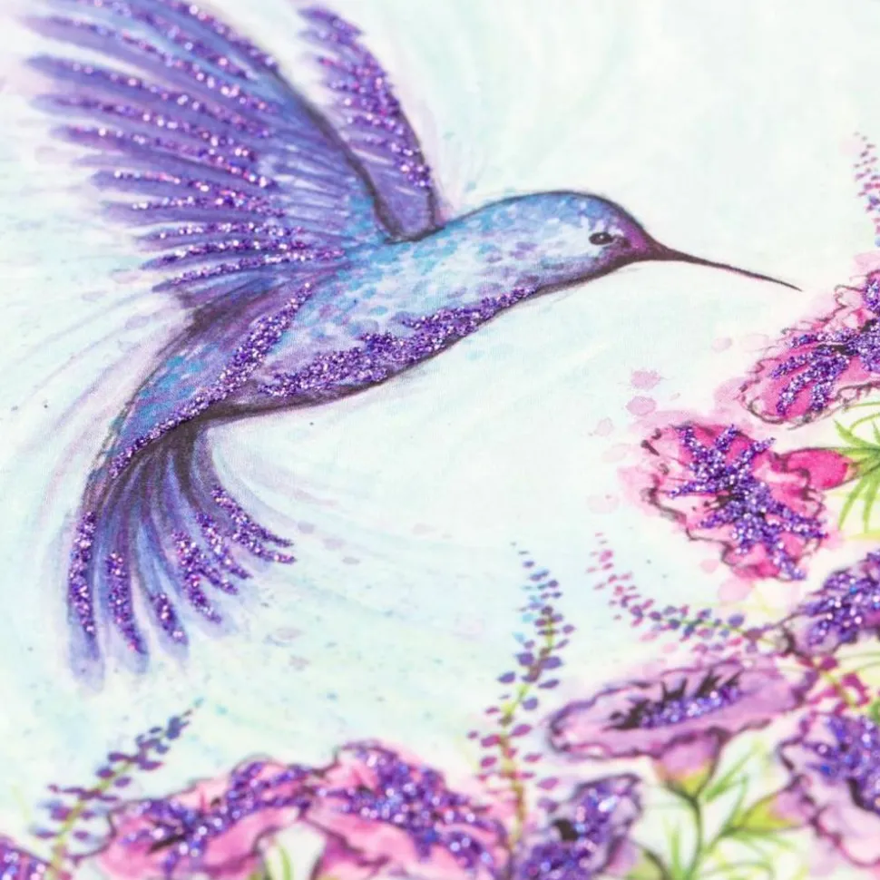 Purple Hummingbird Boxed Cards and Envelopes, 14-Count- Designed by Bella Pilar