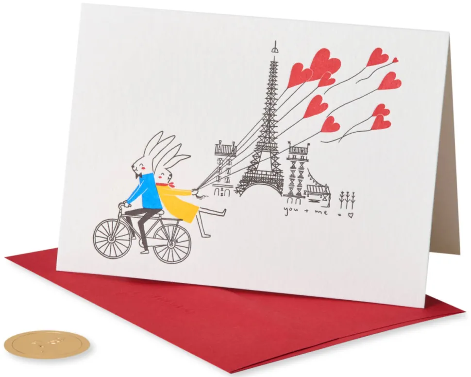 Rabbit Bike Anniversary Greeting Card