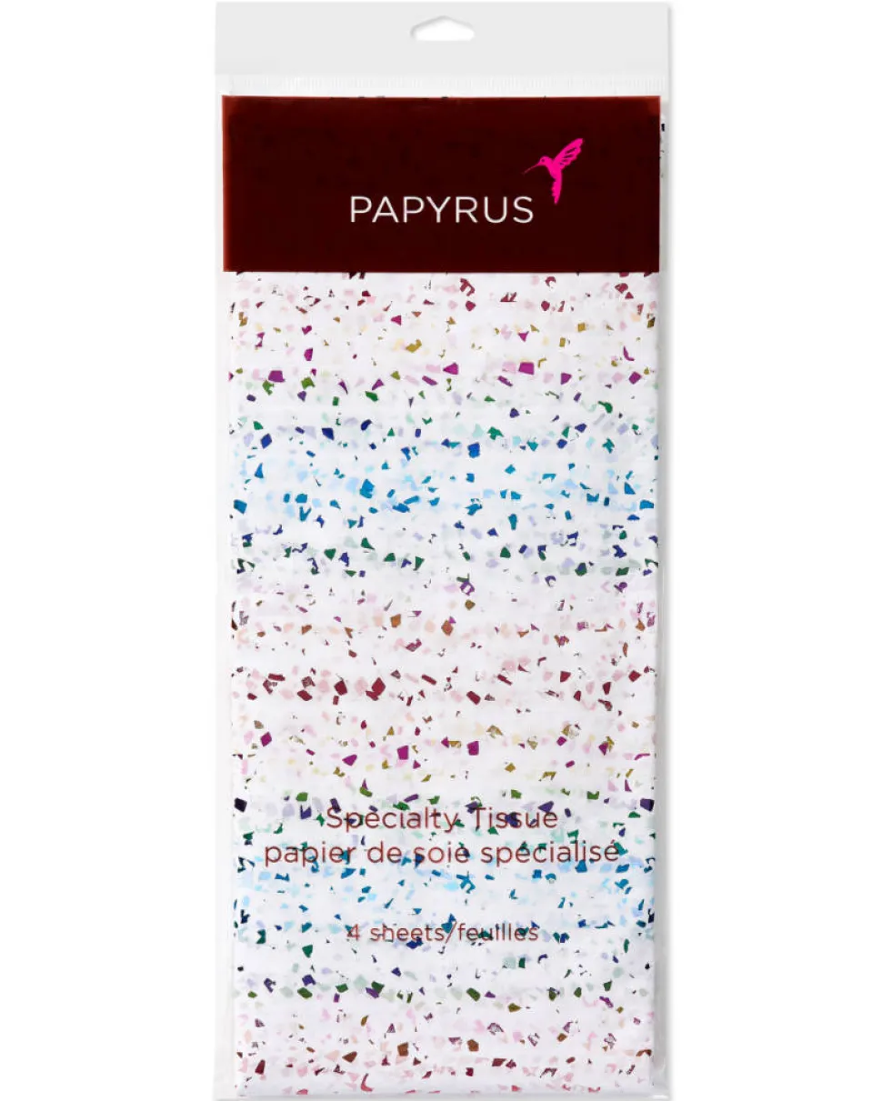 Rainbow Confetti Tissue Paper, 4 Sheets