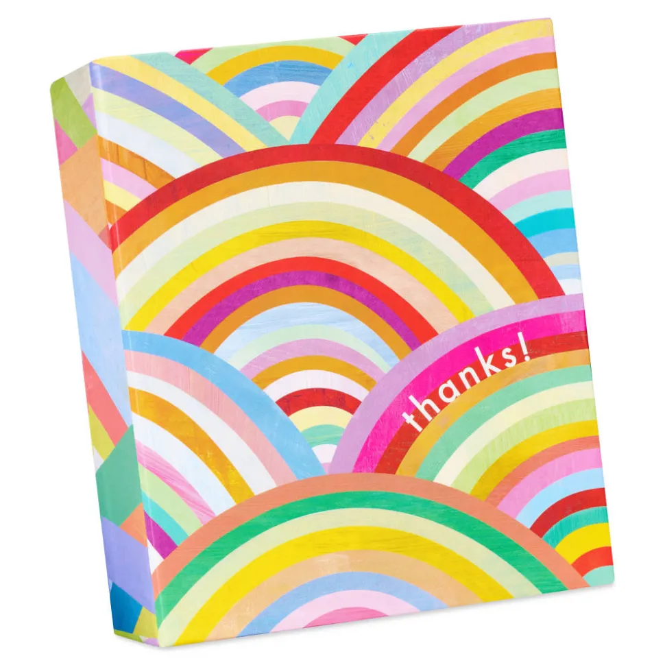 Rainbow 20-Count Blank Thank You Greeting Cards with Envelopes