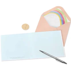 Rainbow Necklace Blank Greeting Card with Necklace