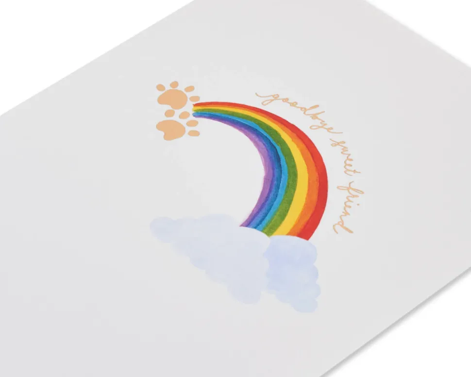 Rainbow Pet Sympathy Greeting Card